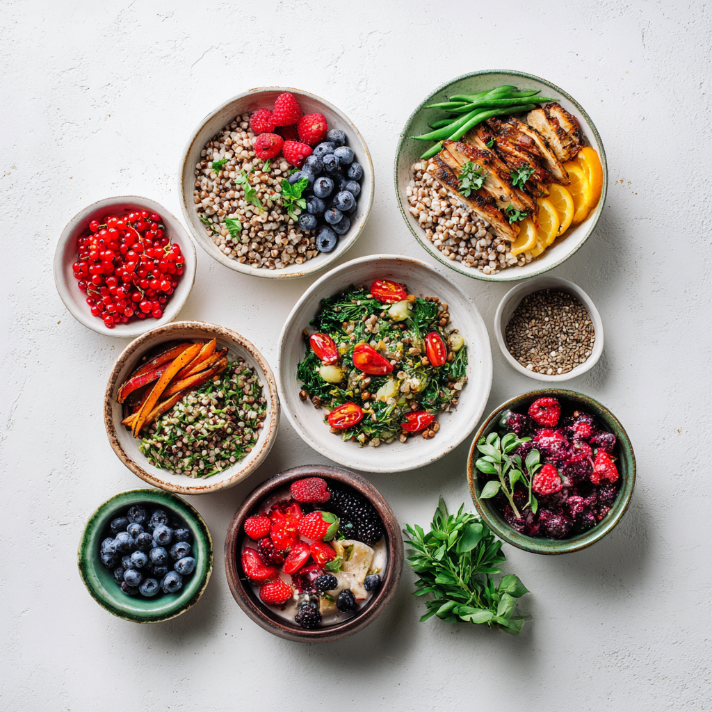 Zdravé jedlo plné vitamínov a energie